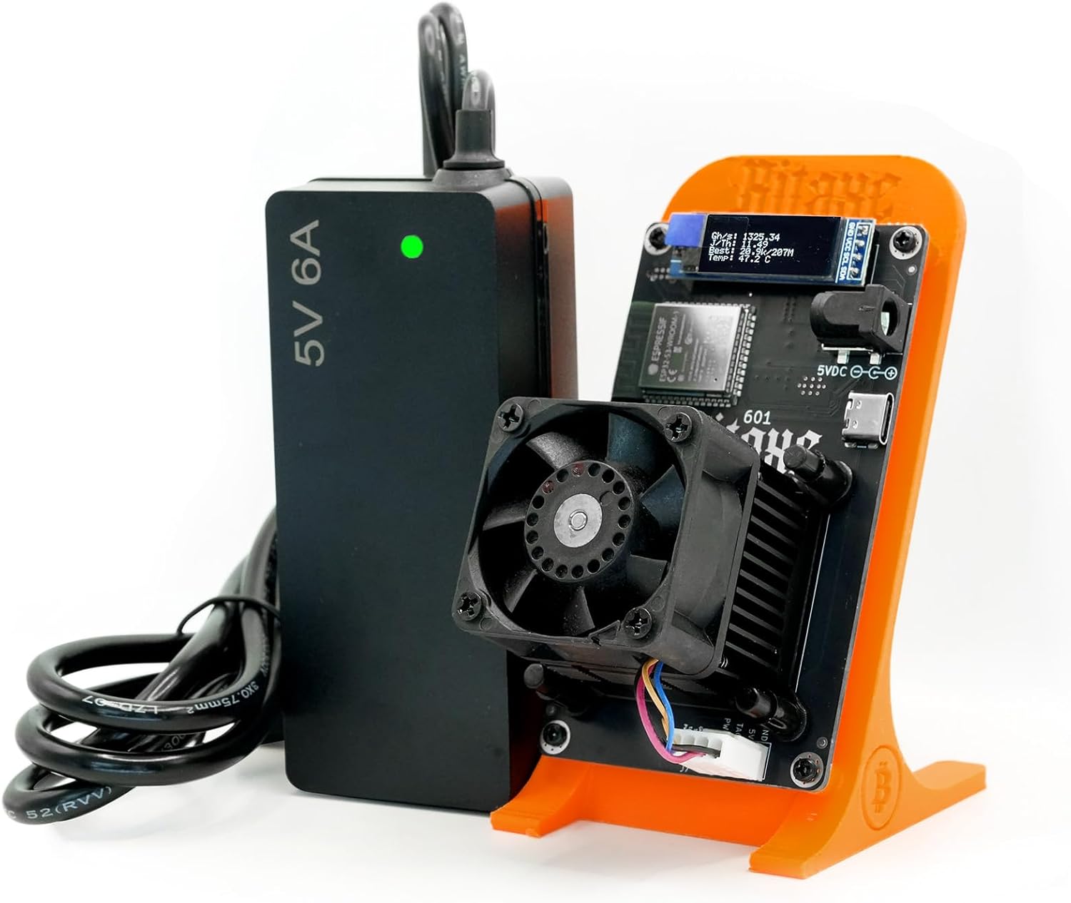 Bitaxe Gamma 601 Solo Miner 1.2TH/S BM1370 Asic Chip 18W (with Stand)