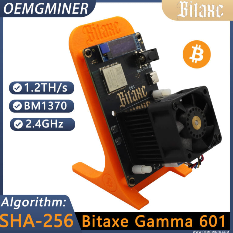 Bitaxe Gamma 601 Solo Miner 1.2TH/S BM1370 Asic Chip 18W (with Stand)