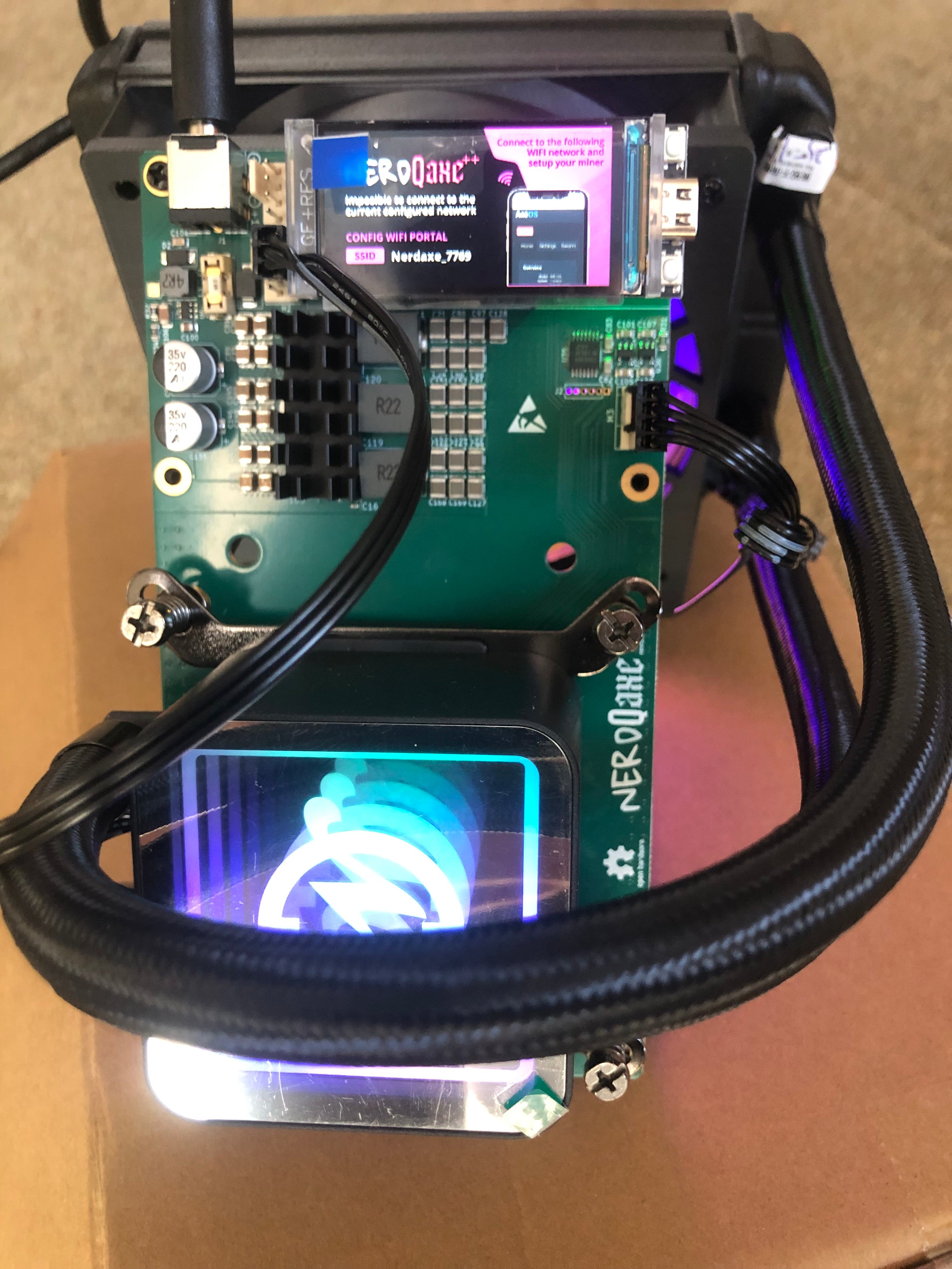 NerdQaxe++ Hydro 4.8 TH/s (with stand)