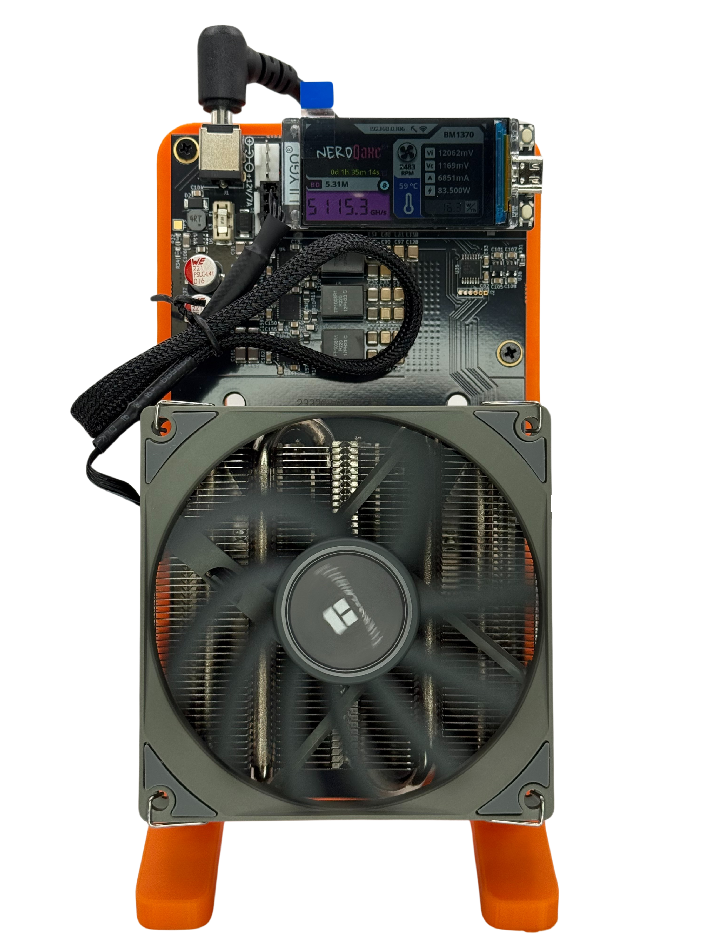 Bitaxe NerdQaxe++ 4.8TH/s (with stand) 80W